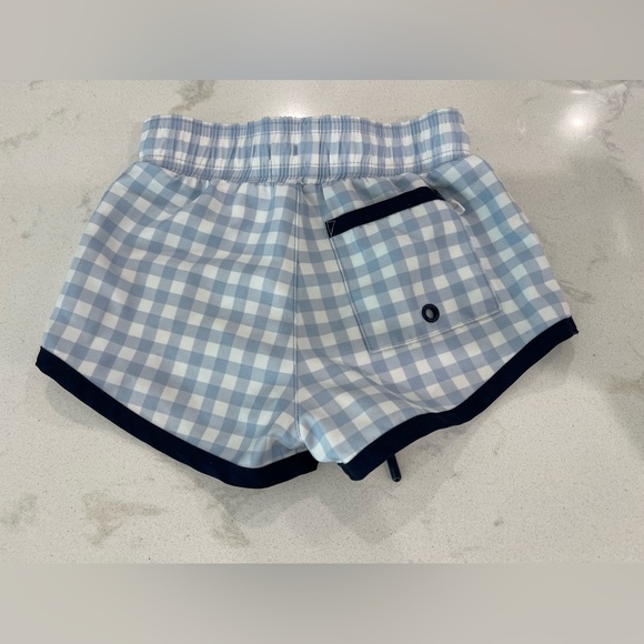 Minnow oasis blue gingham boys swim trunks / boardies EUC - Picture 2 of 4